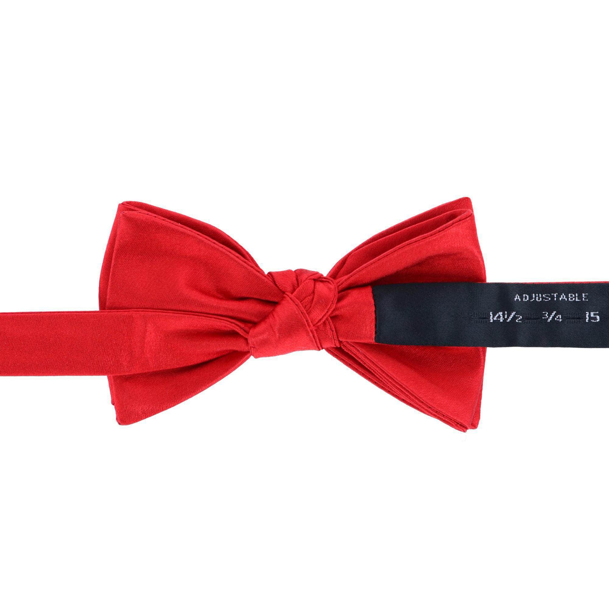 Sutton Solid Color Silk Bow Tie - Red