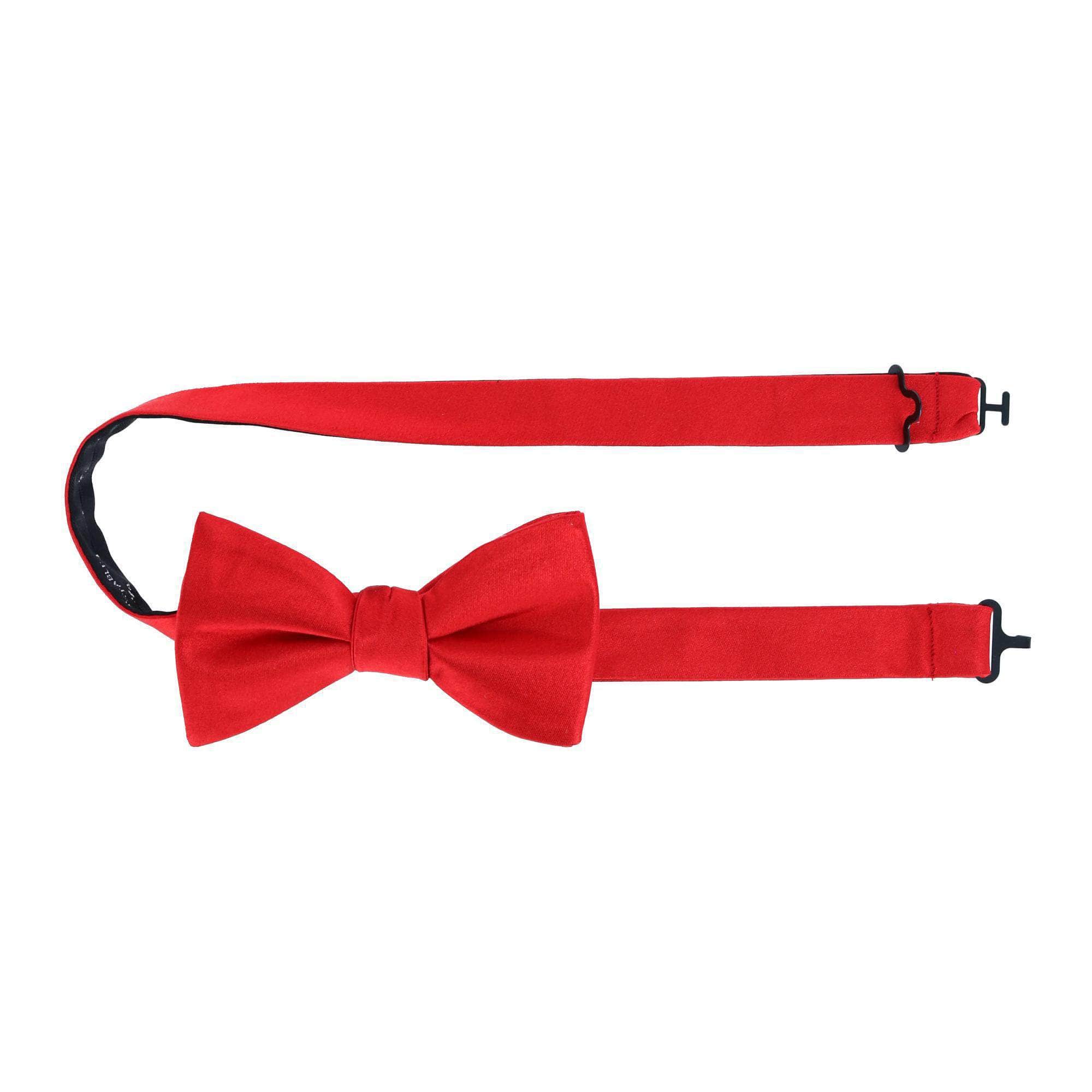 Sutton Solid Color Silk Bow Tie - Red