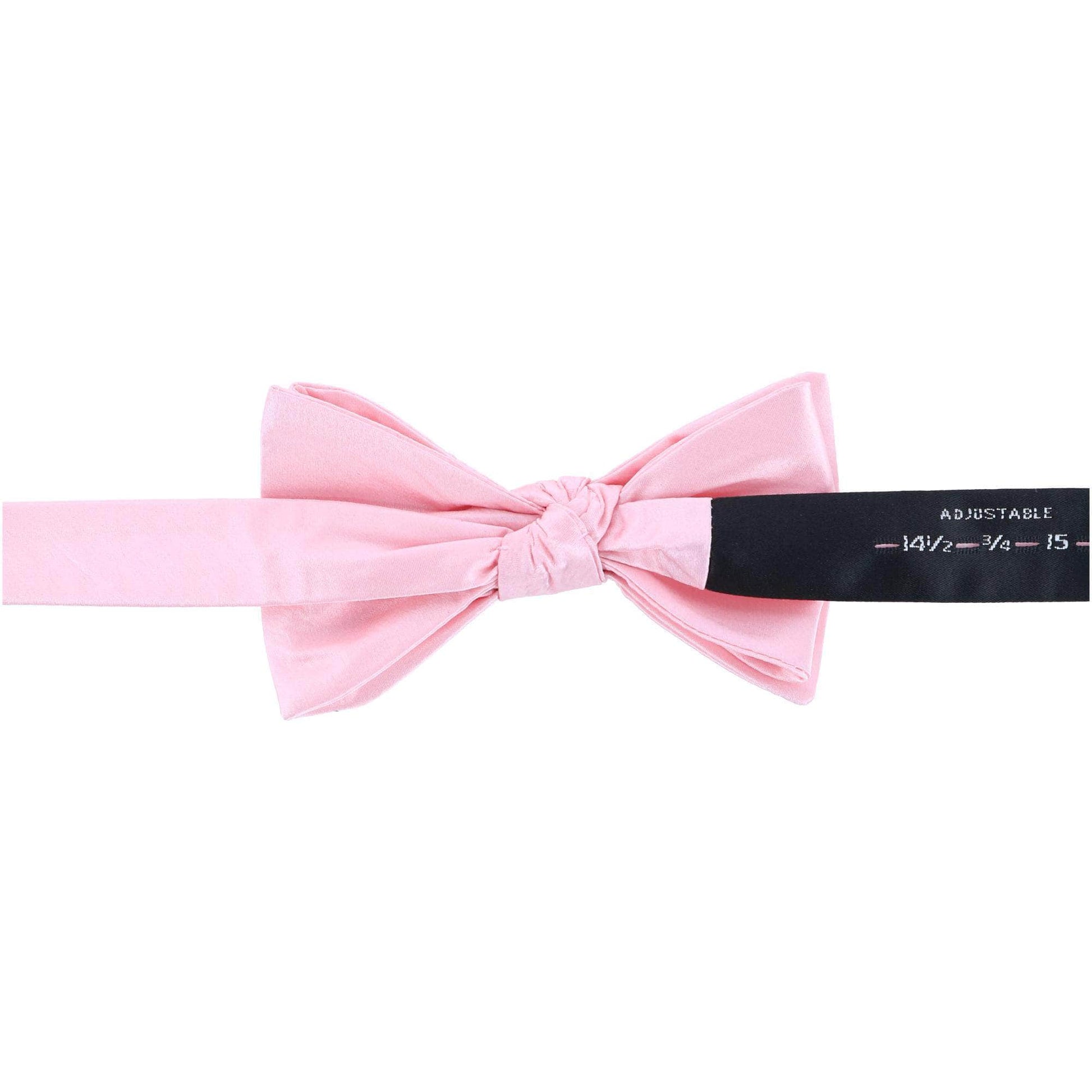 Sutton Solid Color Silk Bow Tie - Pink