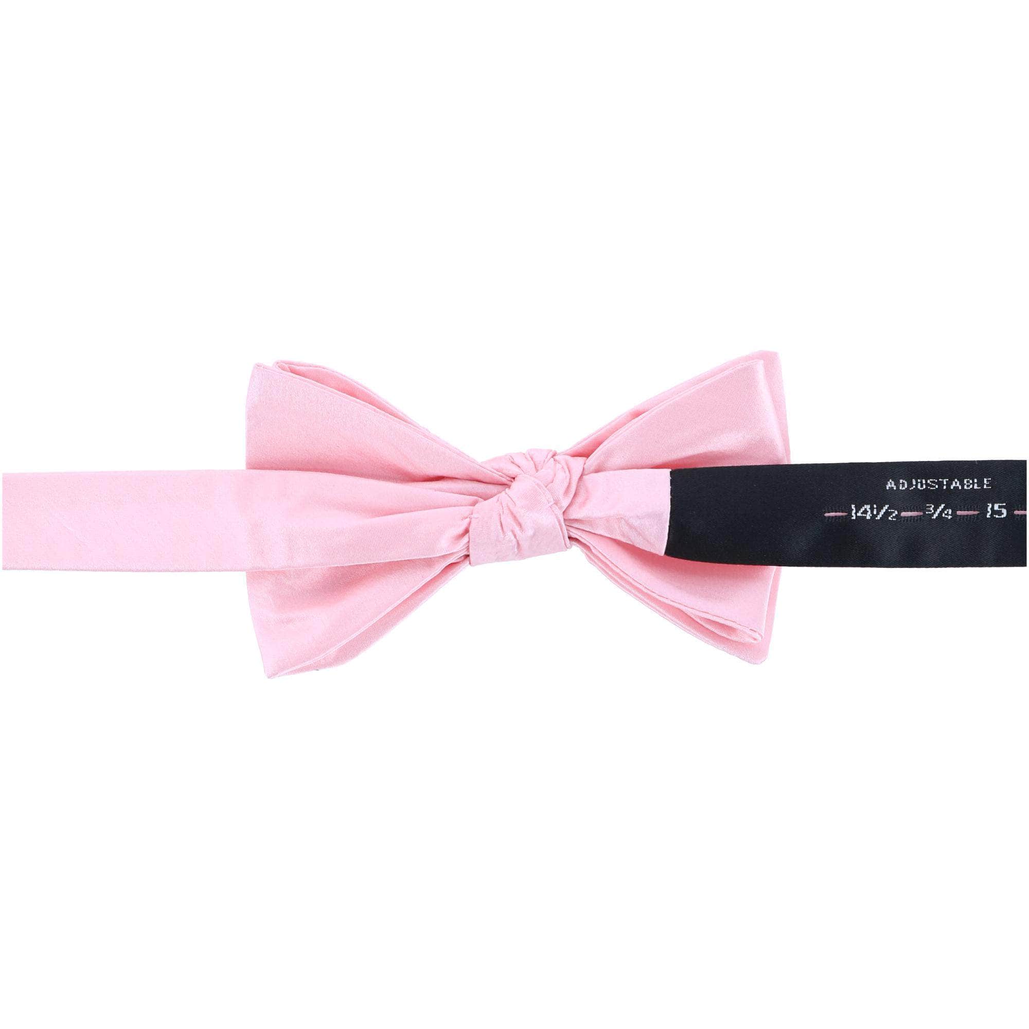 Sutton Solid Color Silk Bow Tie - Pink