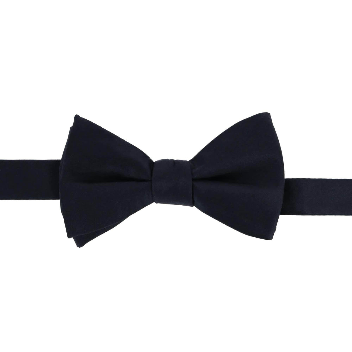 Sutton Solid Color Silk Brace Bow Tie & Pocket Square Combo - Black