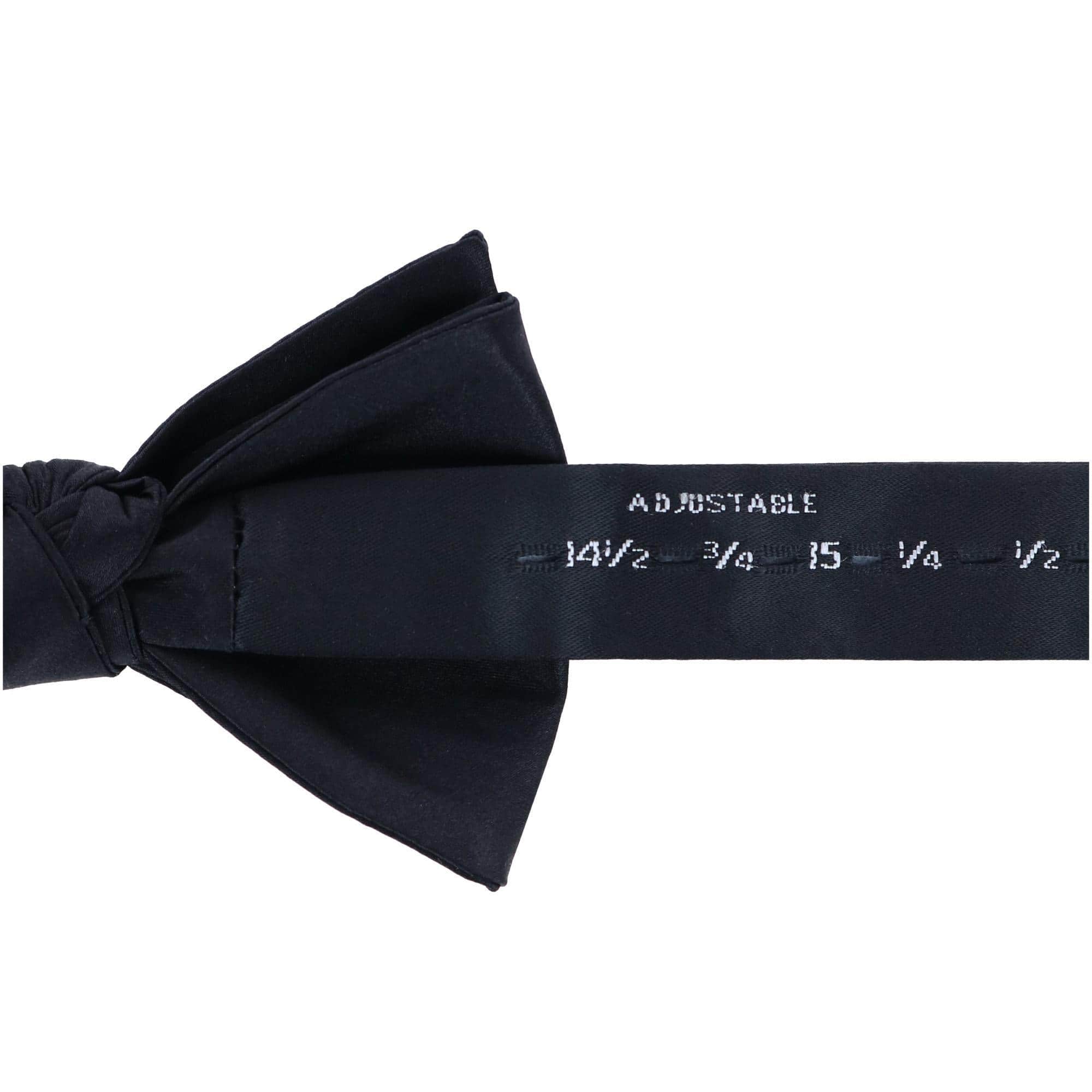 Sutton Solid Color Silk Brace and Bow Tie Combo - Black