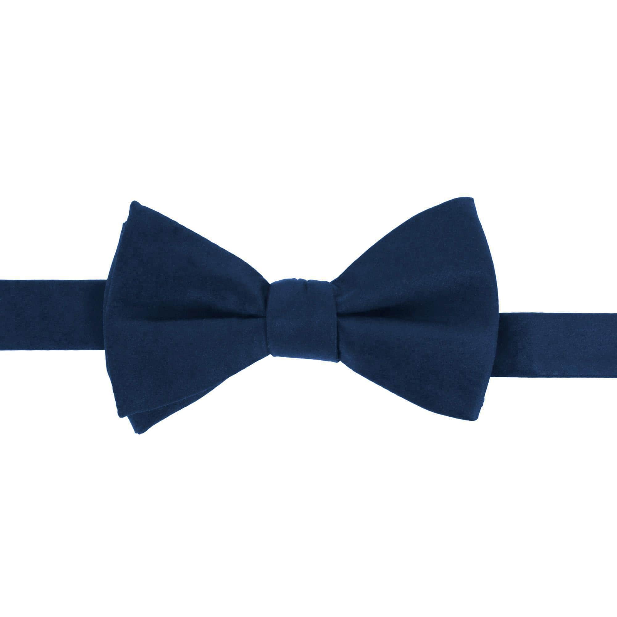 Sutton Solid Color Silk Brace and Bow Tie Combo - Navy