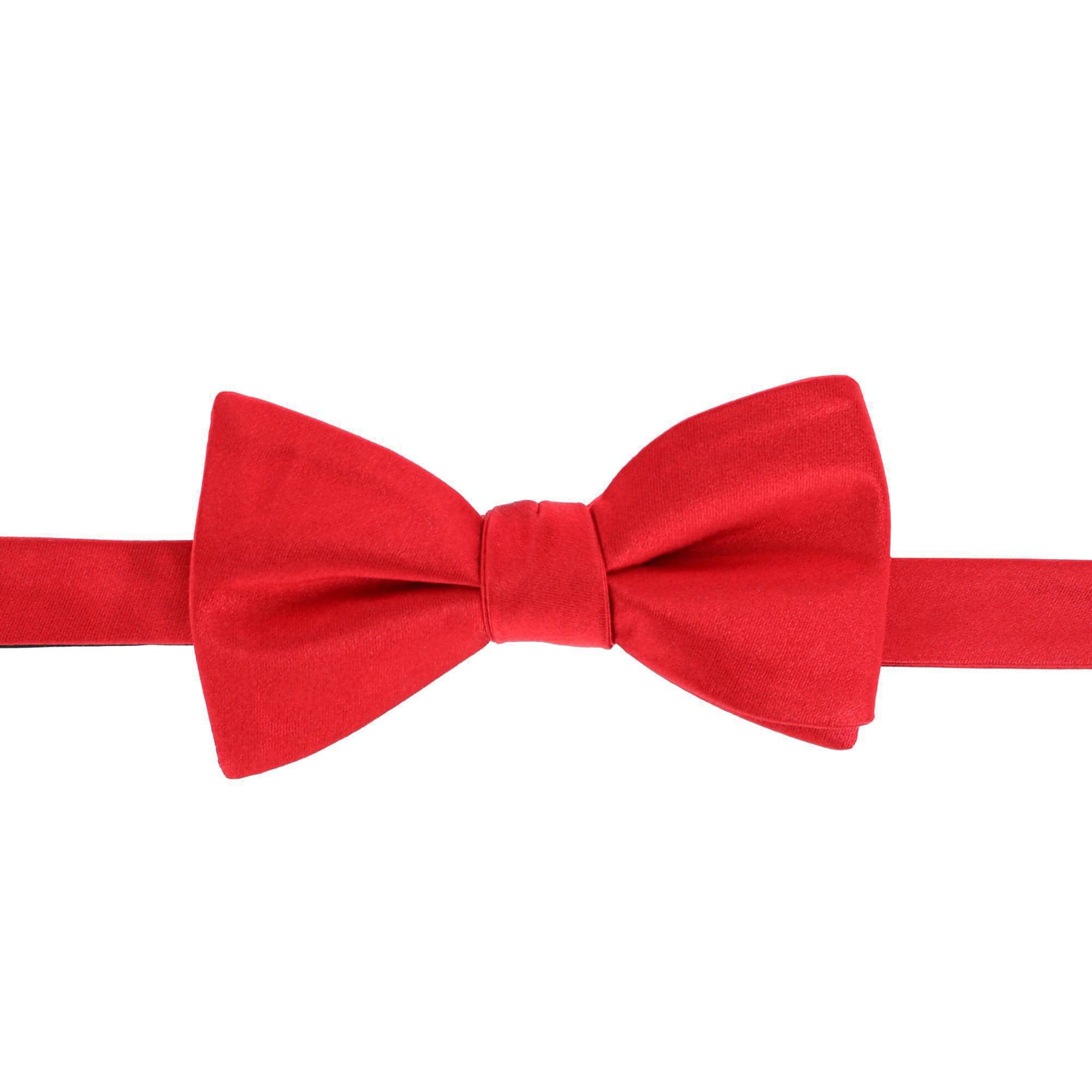 Sutton Solid Color Silk Brace and Bow Tie Combo - Red