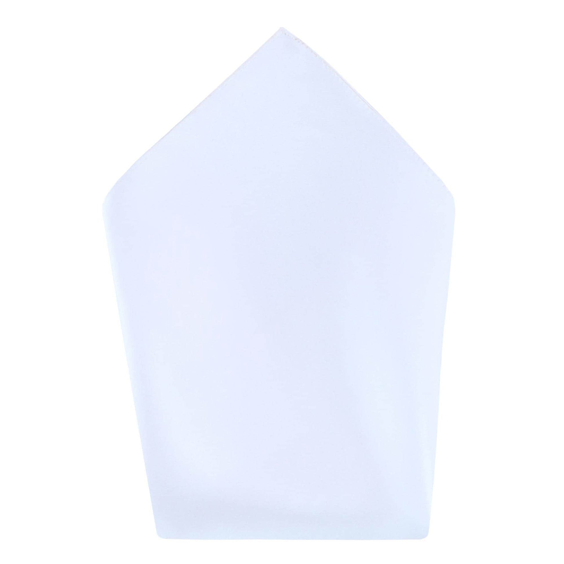 Sutton Solid Color Silk Bowtie and Pocket Square Combo - White