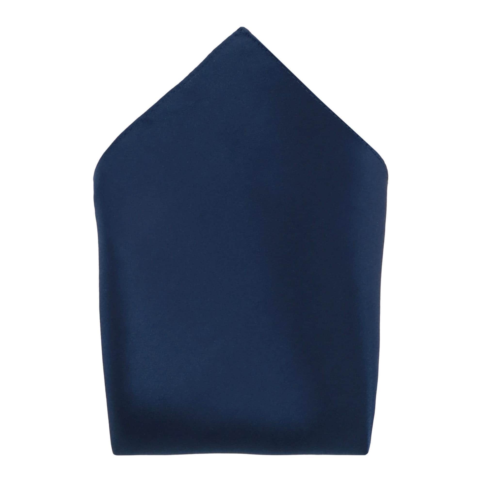 Sutton Solid Color Silk Bowtie and Pocket Square Combo - Navy