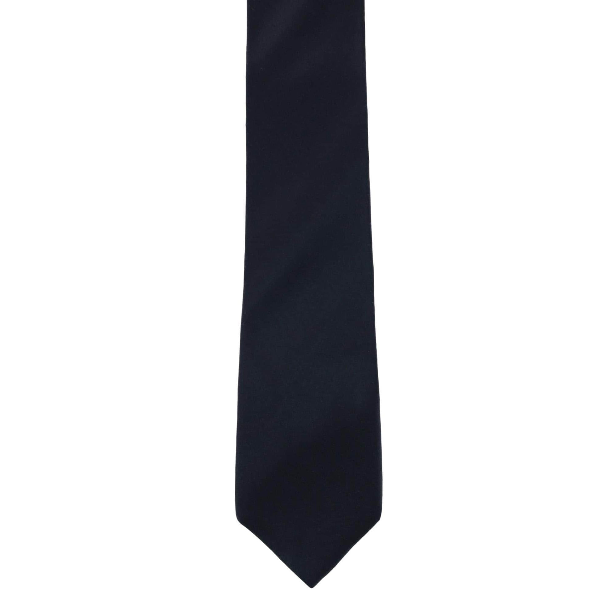 Sutton Solid Color Silk Necktie - Black
