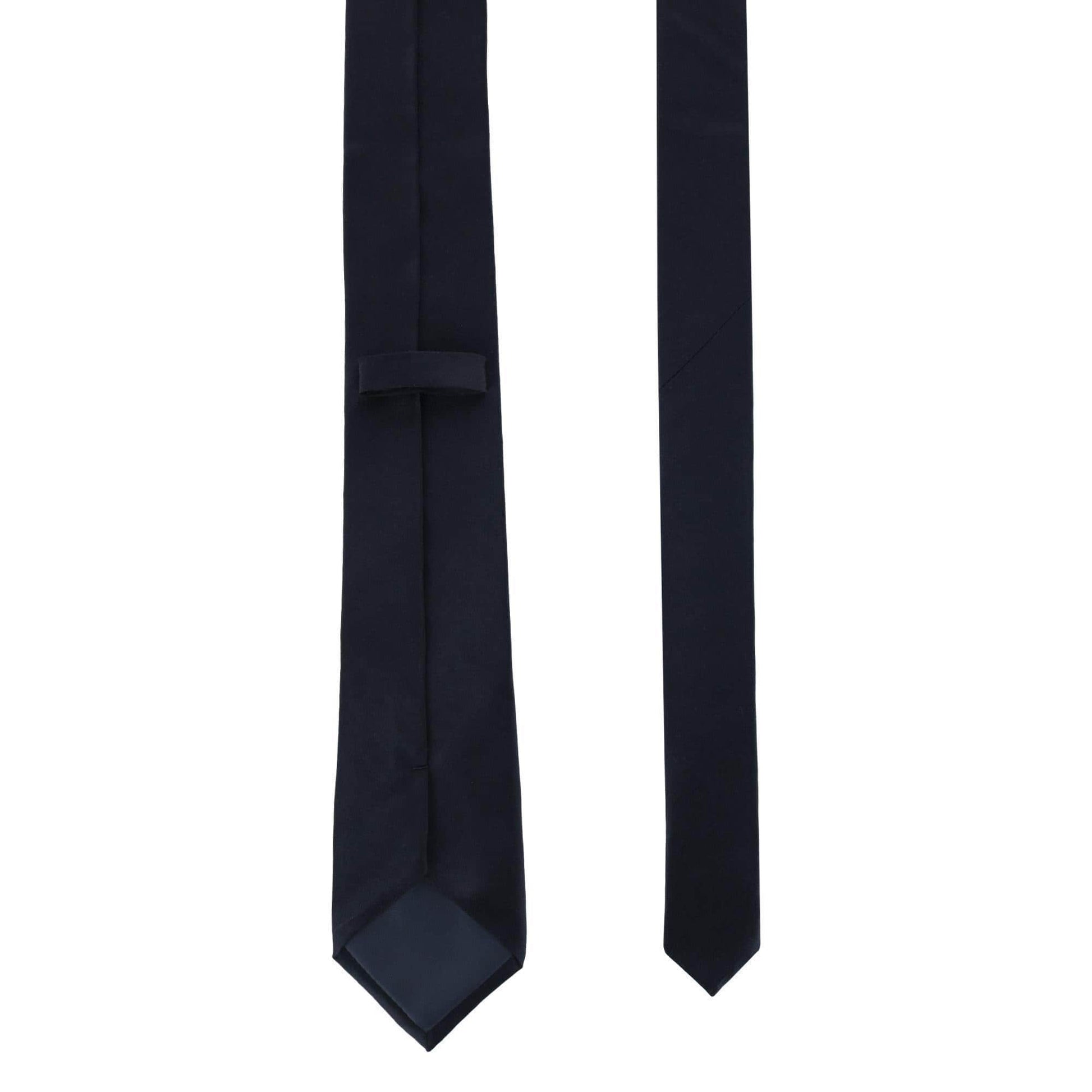 Sutton Solid Color Silk Necktie - Black