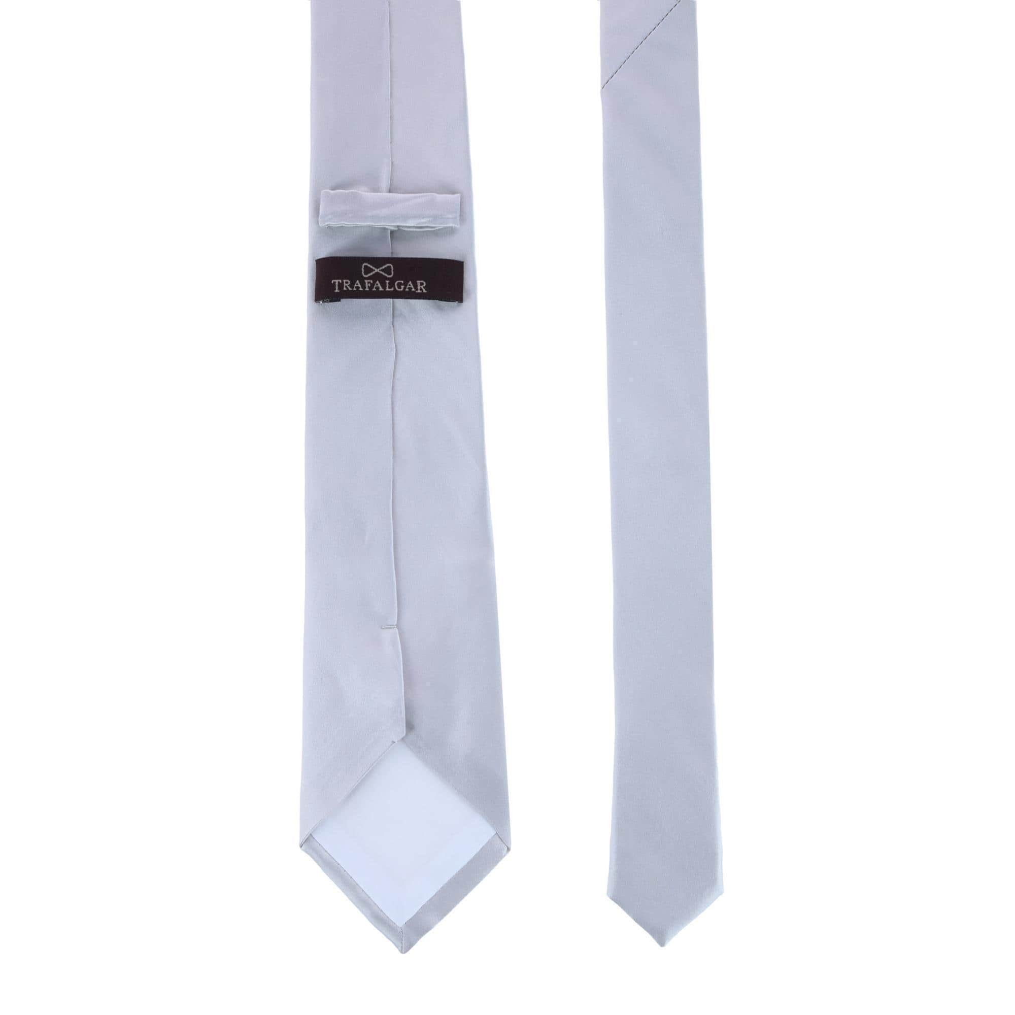 Sutton Solid Color Silk Necktie - Silver