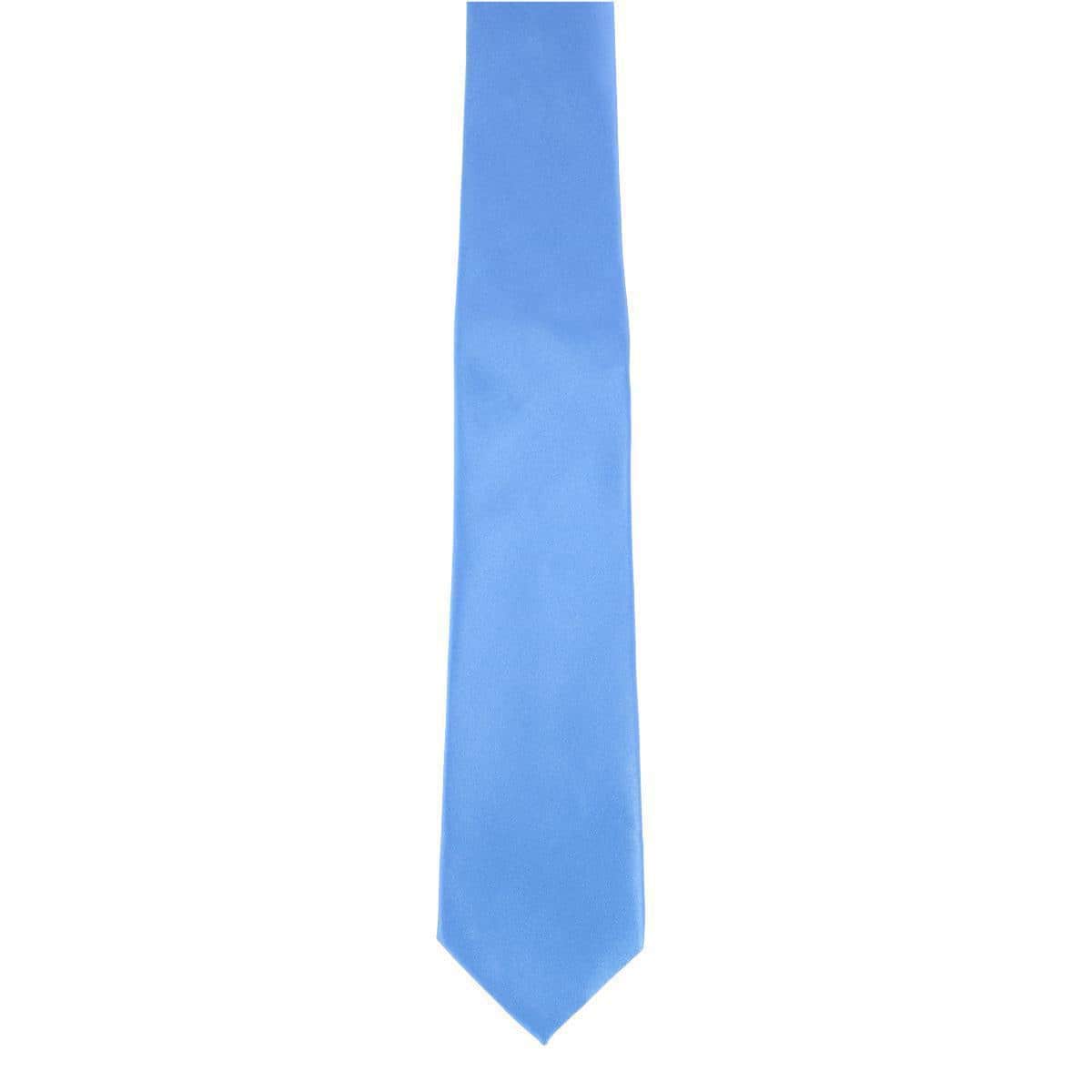 Sutton Solid Color Silk Necktie - Light Blue