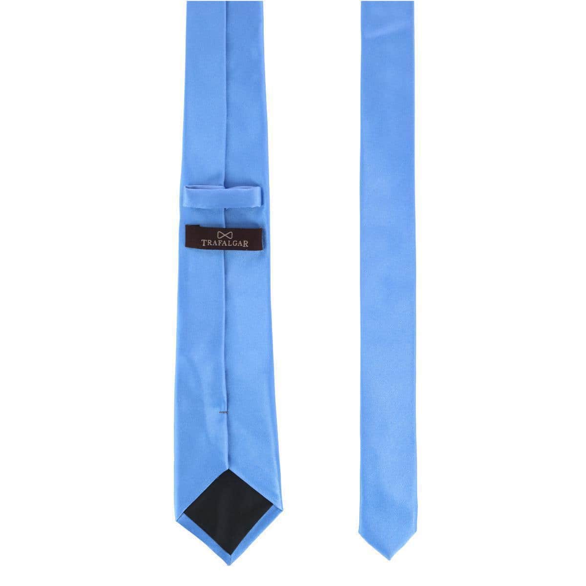 Sutton Solid Color Silk Necktie - Light Blue