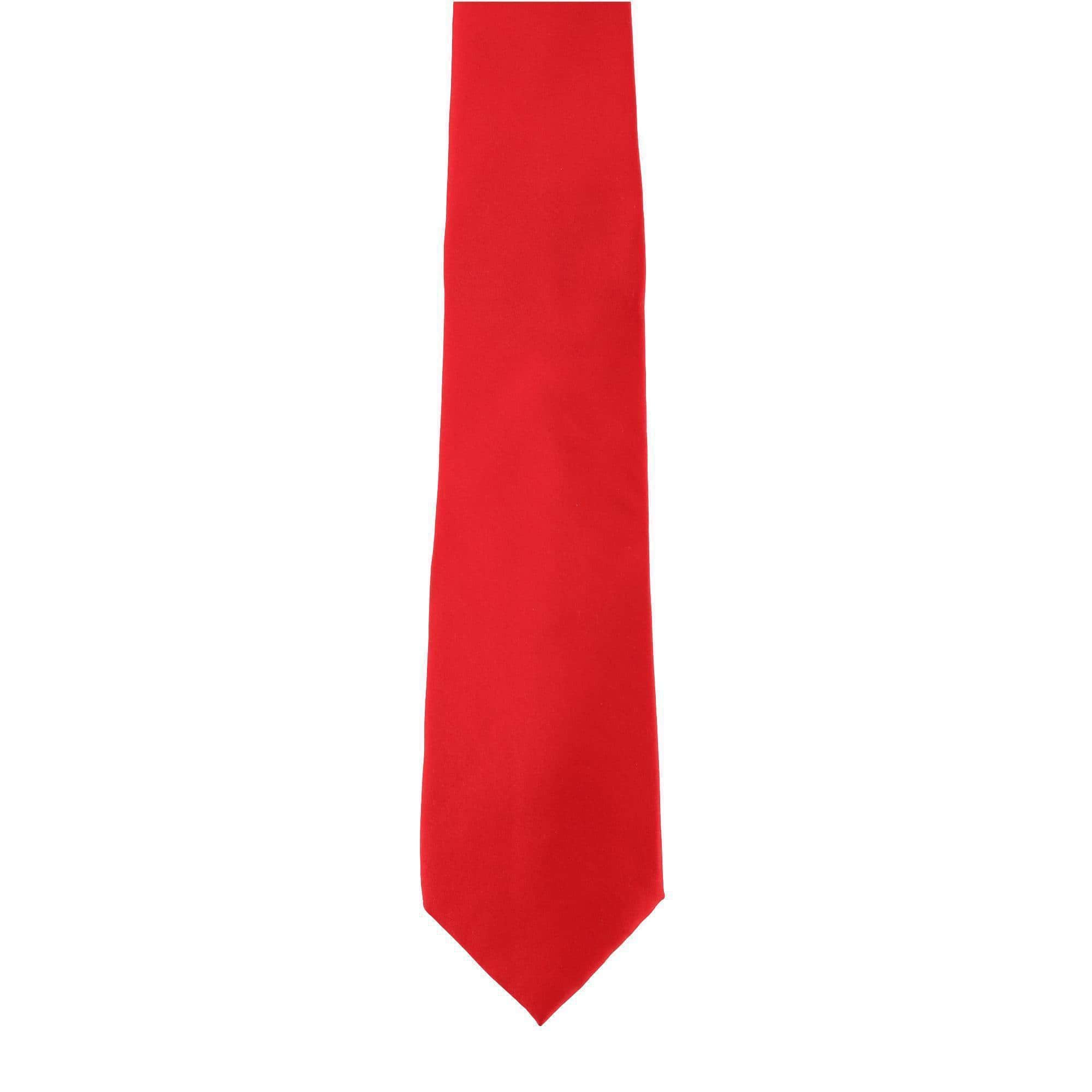 Sutton Solid Color Silk Necktie - Red
