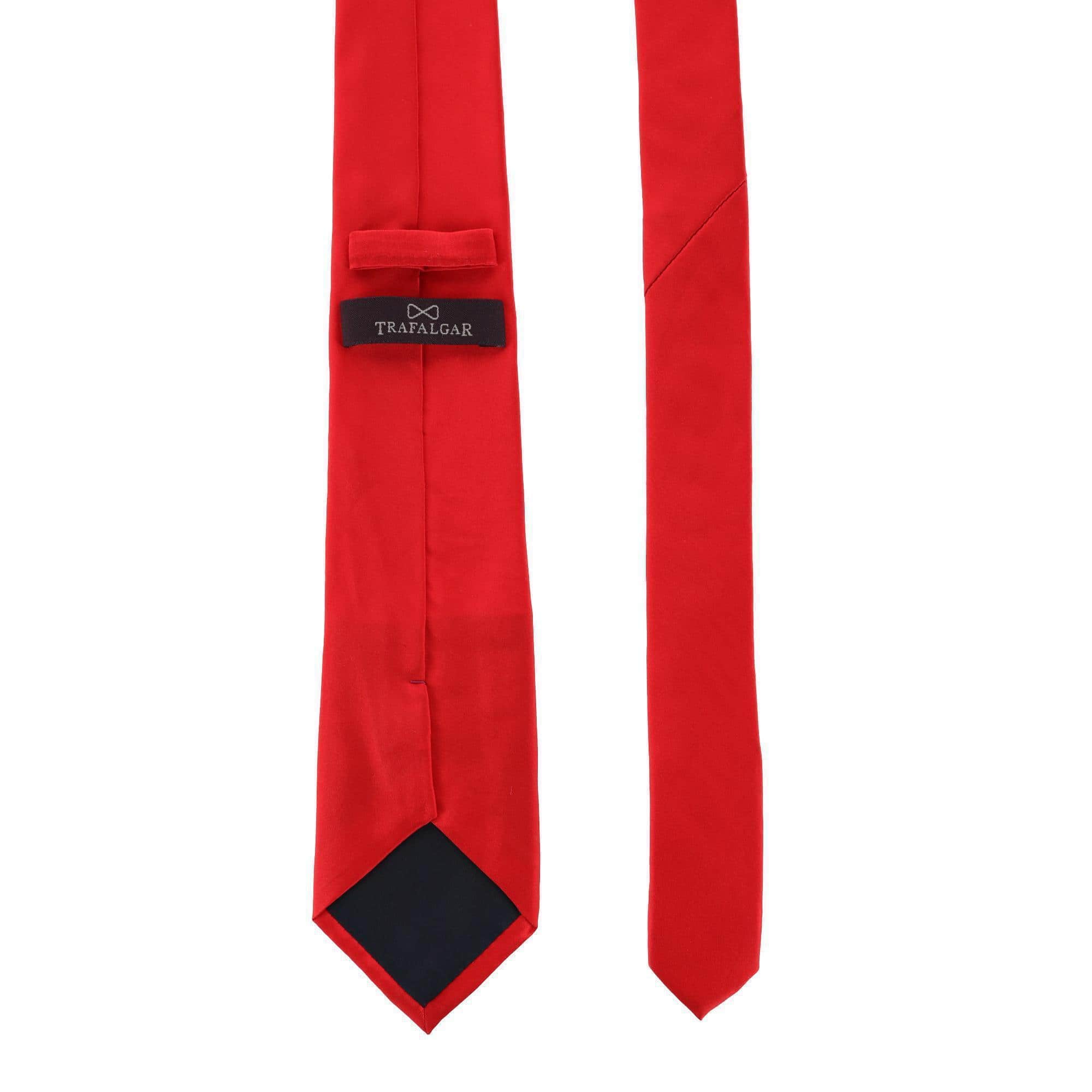 Sutton Solid Color Silk Necktie - Red