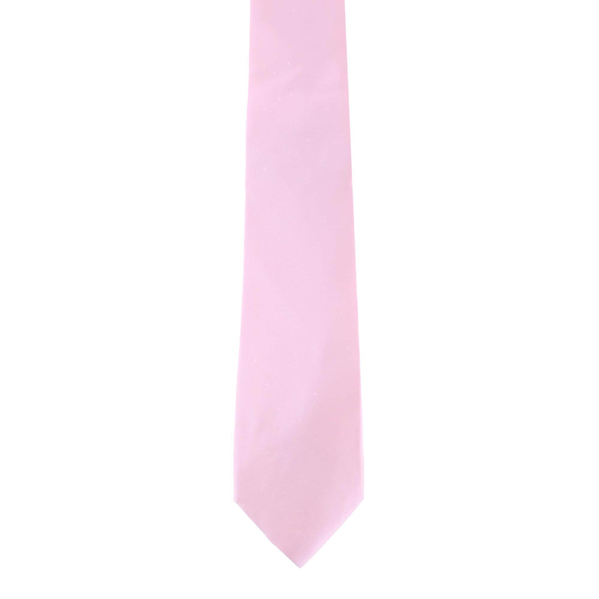 Sutton Solid Color Silk Necktie - Pink