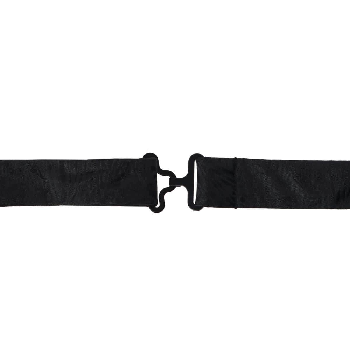 Banbury Tone on Tone Paisley Silk Bow Tie - Black