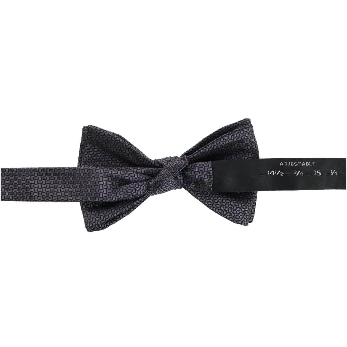 The Monte Bello Interlocked Silk Bow Tie - Graphite
