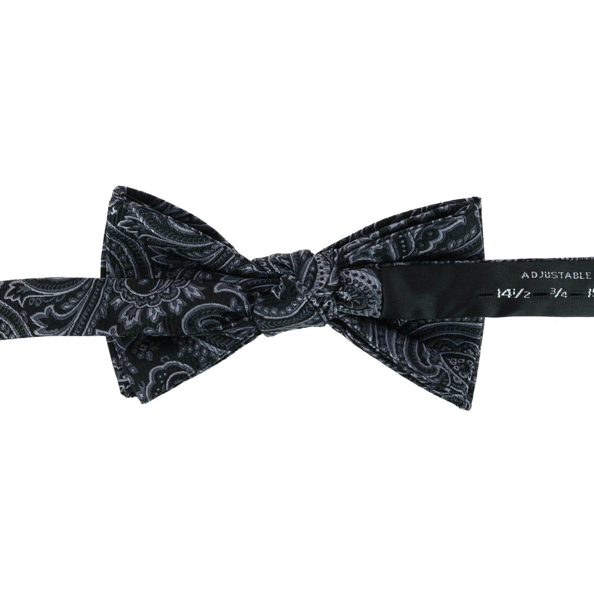 Sobee Paisley Silk Bow Tie - Black