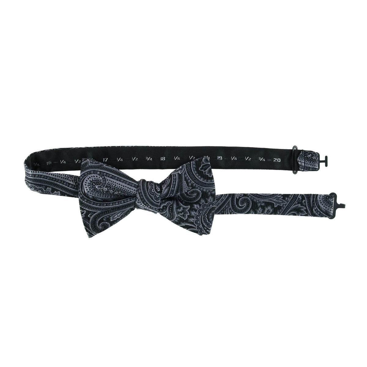 Sobee Paisley Silk Bow Tie - Black