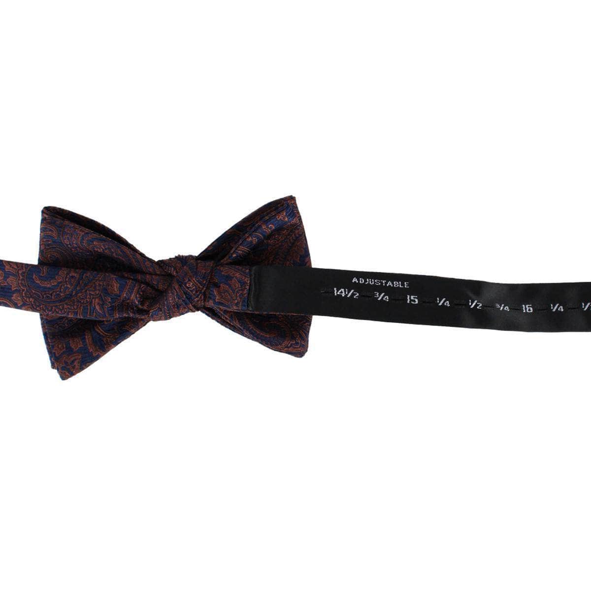 Sobee Paisley Silk Bow Tie - Brown