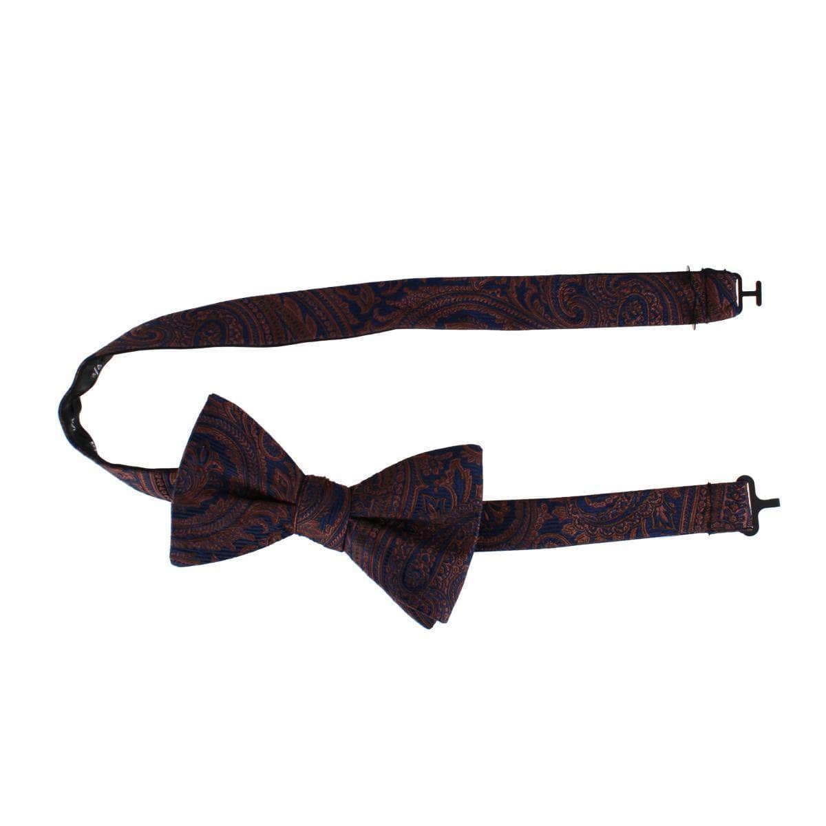 Sobee Paisley Silk Bow Tie - Brown