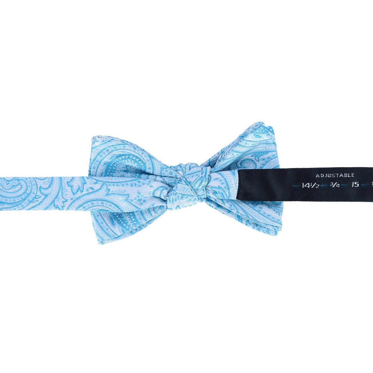 Sobee Paisley Silk Bow Tie - Light Blue