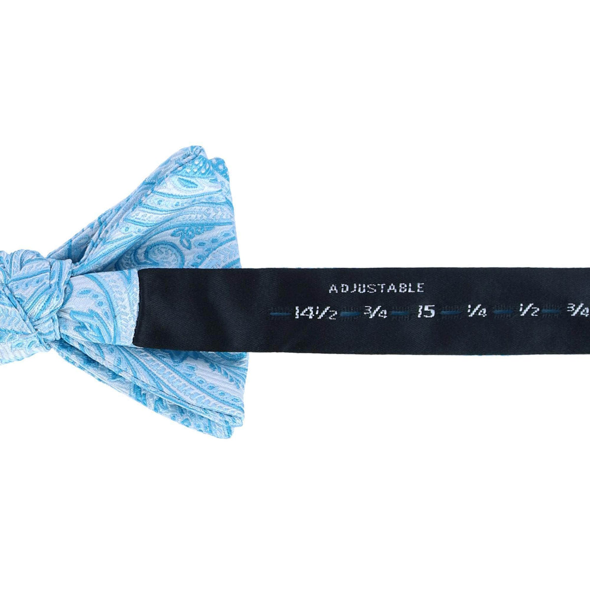 Sobee Paisley Silk Bow Tie - Light Blue