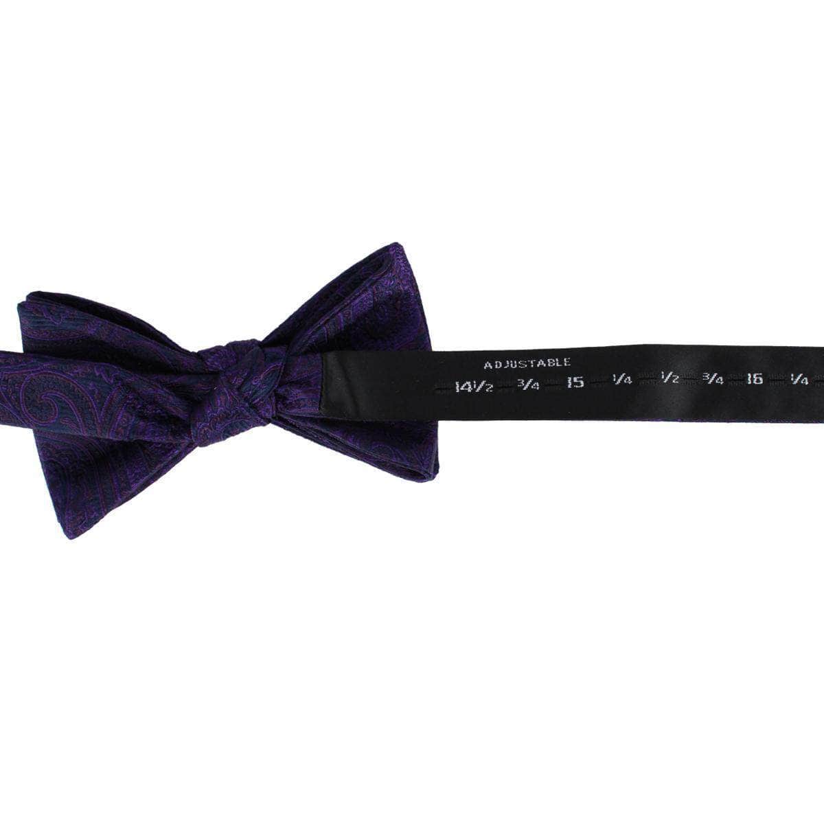 Sobee Paisley Silk Bow Tie - Purple
