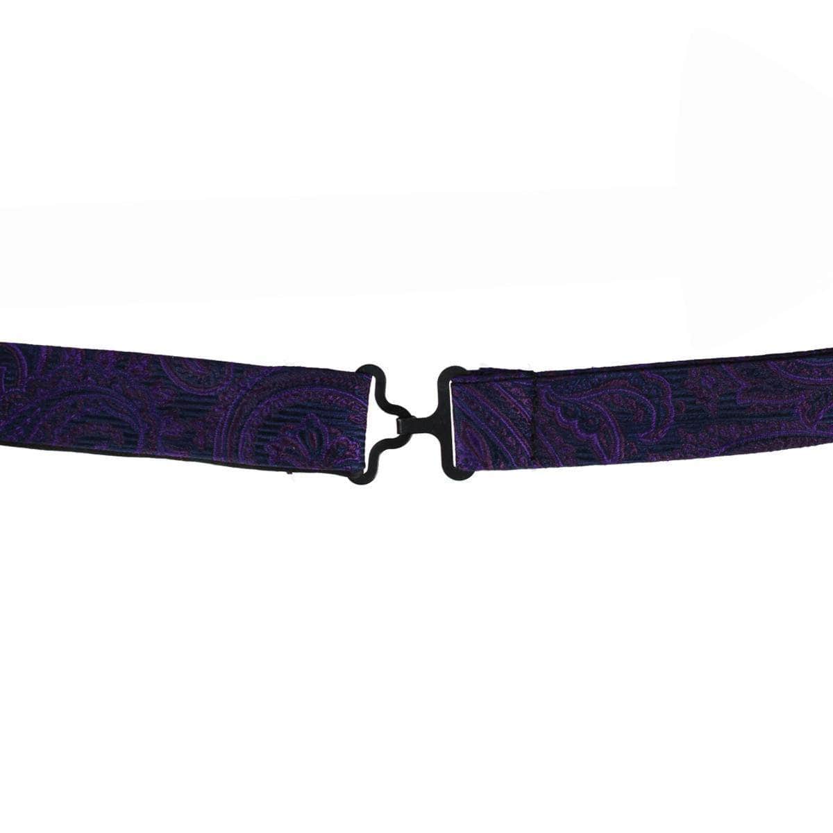 Sobee Paisley Silk Bow Tie - Purple