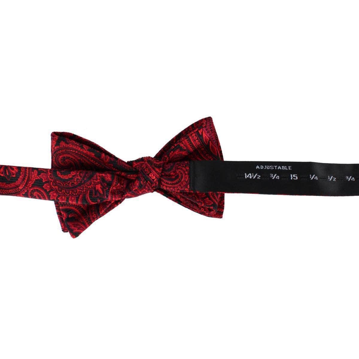 Sobee Paisley Silk Bow Tie - Red