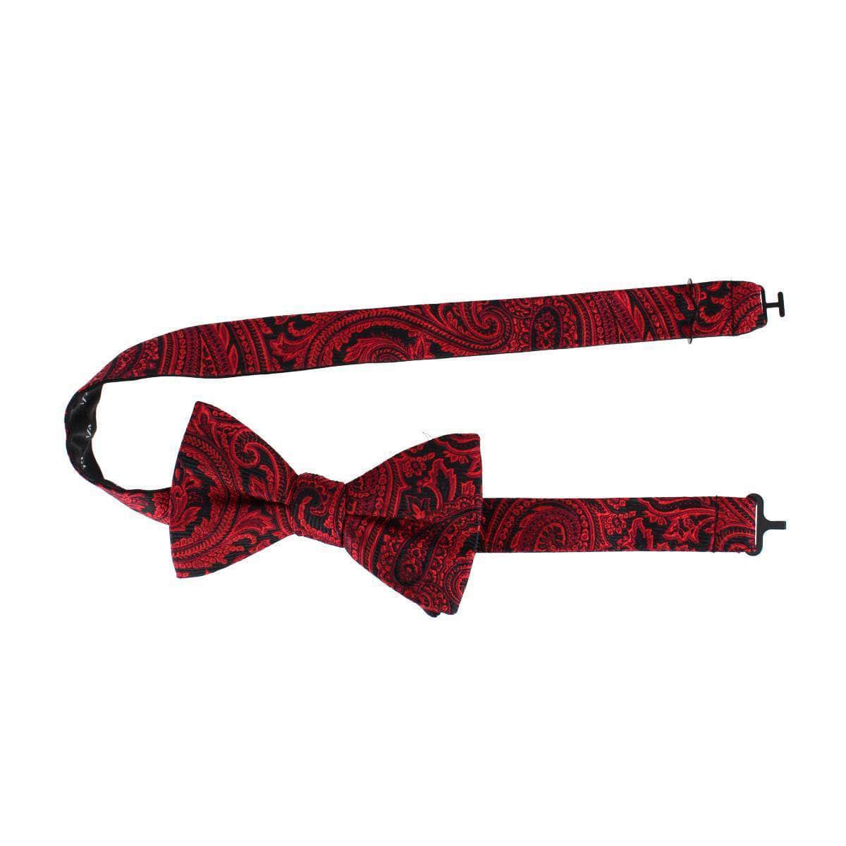 Sobee Paisley Silk Bow Tie - Red