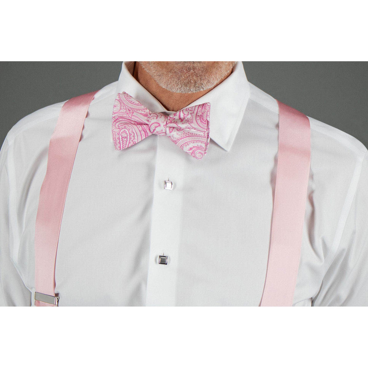 Sobee Paisley Silk Bow Tie - Pink