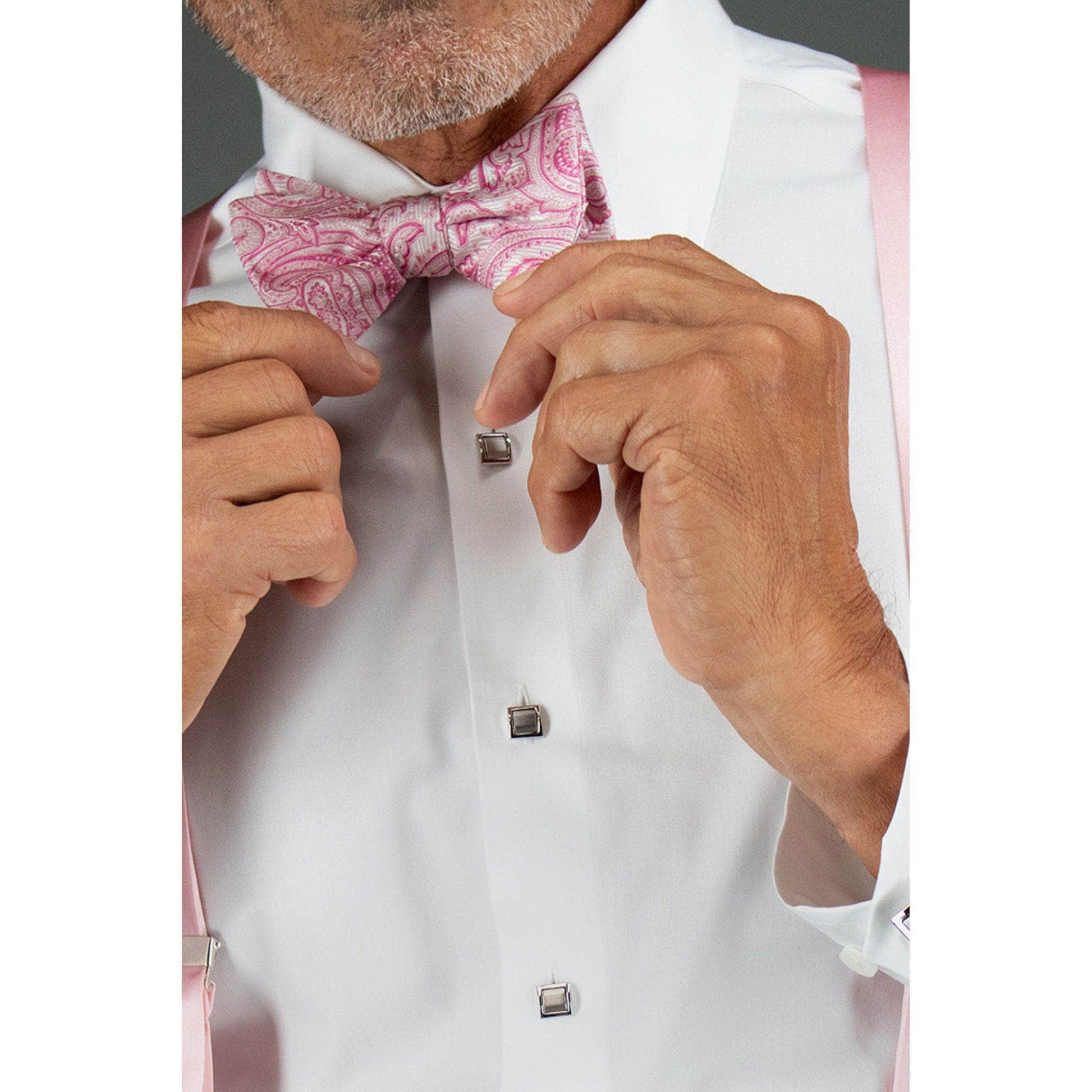 Sobee Paisley Silk Bow Tie - Pink