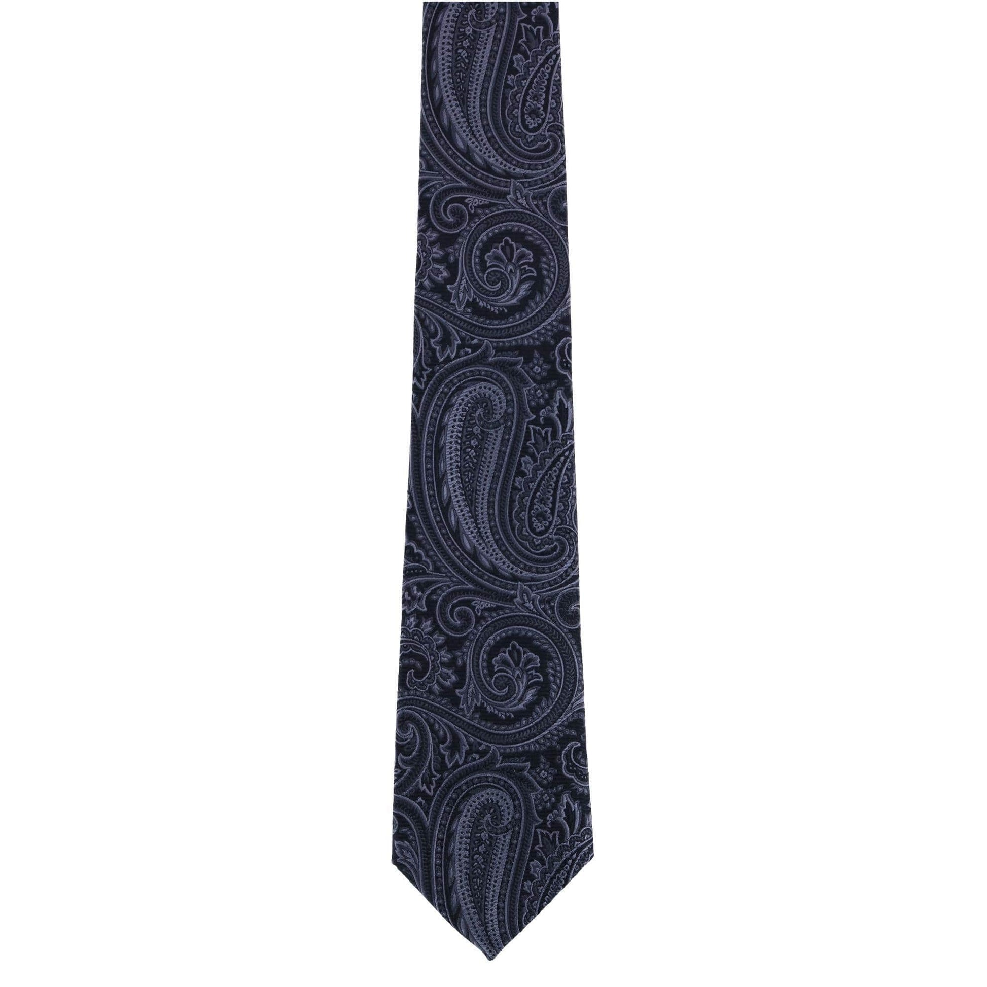 Sobee Paisley Silk Necktie - Black