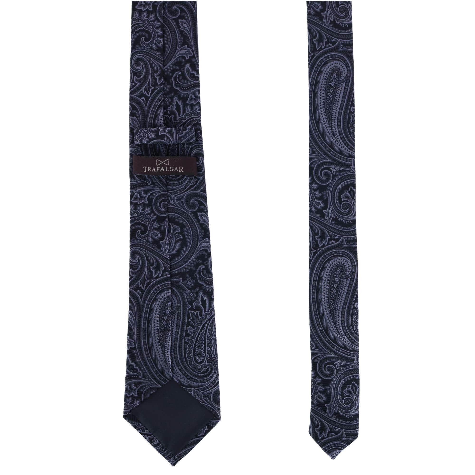 Sobee Paisley Silk Necktie - Black