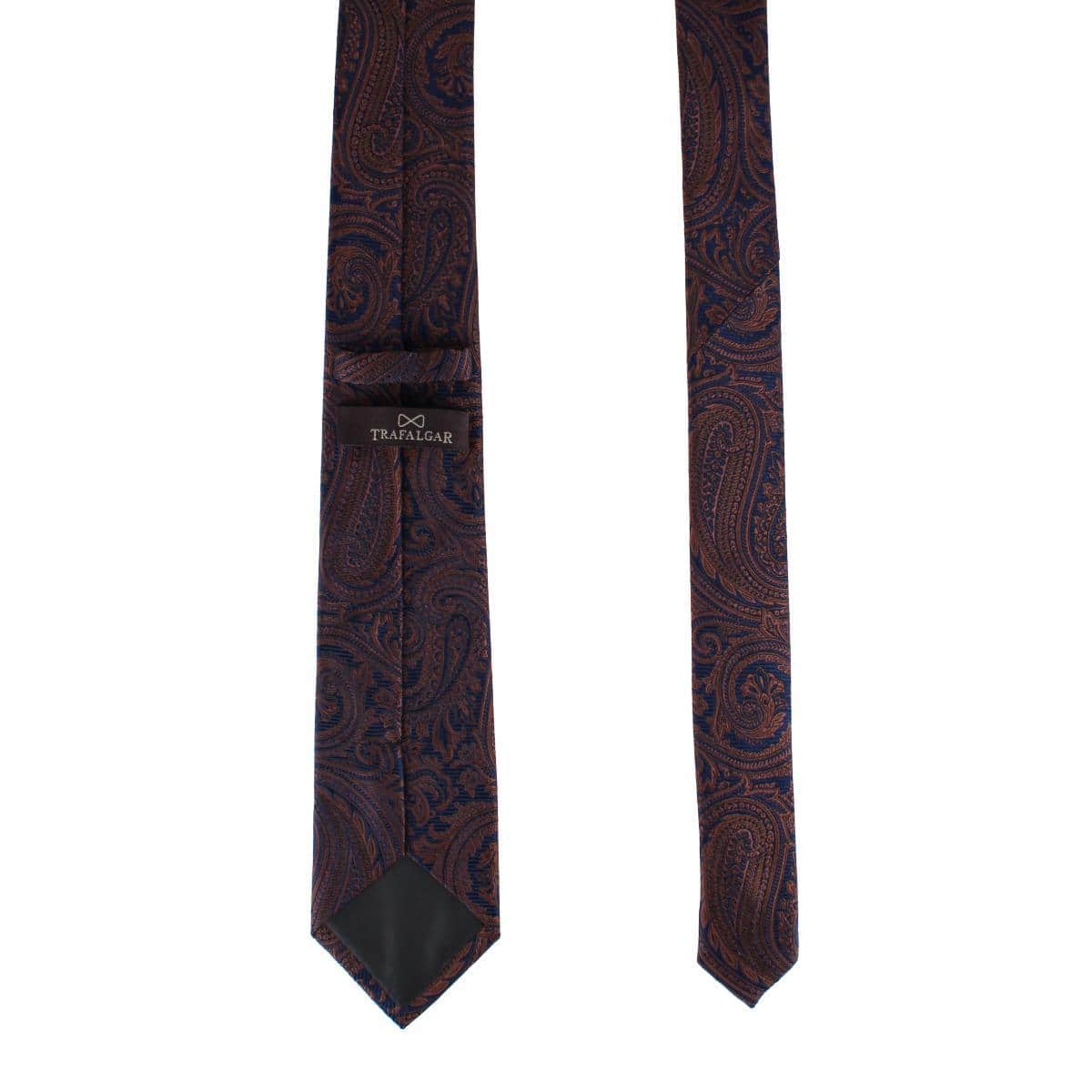 Sobee Paisley Silk Necktie - Brown