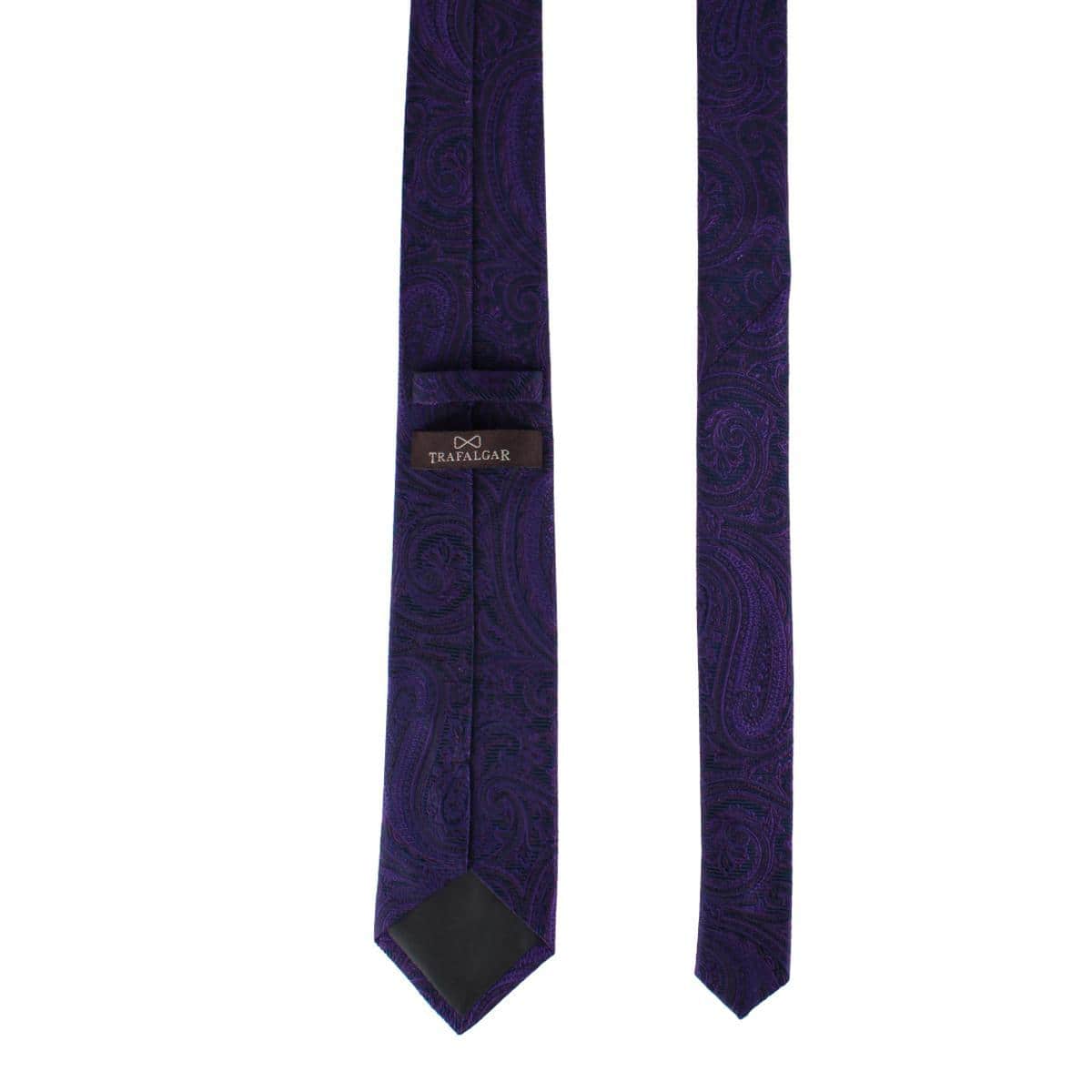 Sobee Paisley Silk Necktie - Purple