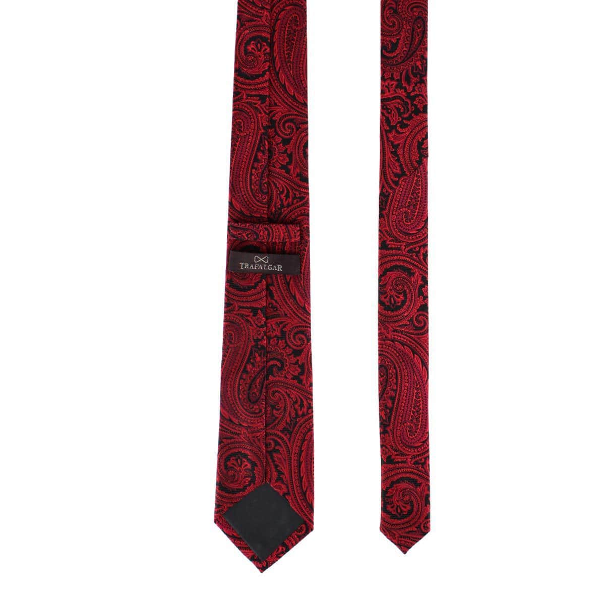 Sobee Paisley Silk Necktie - Red