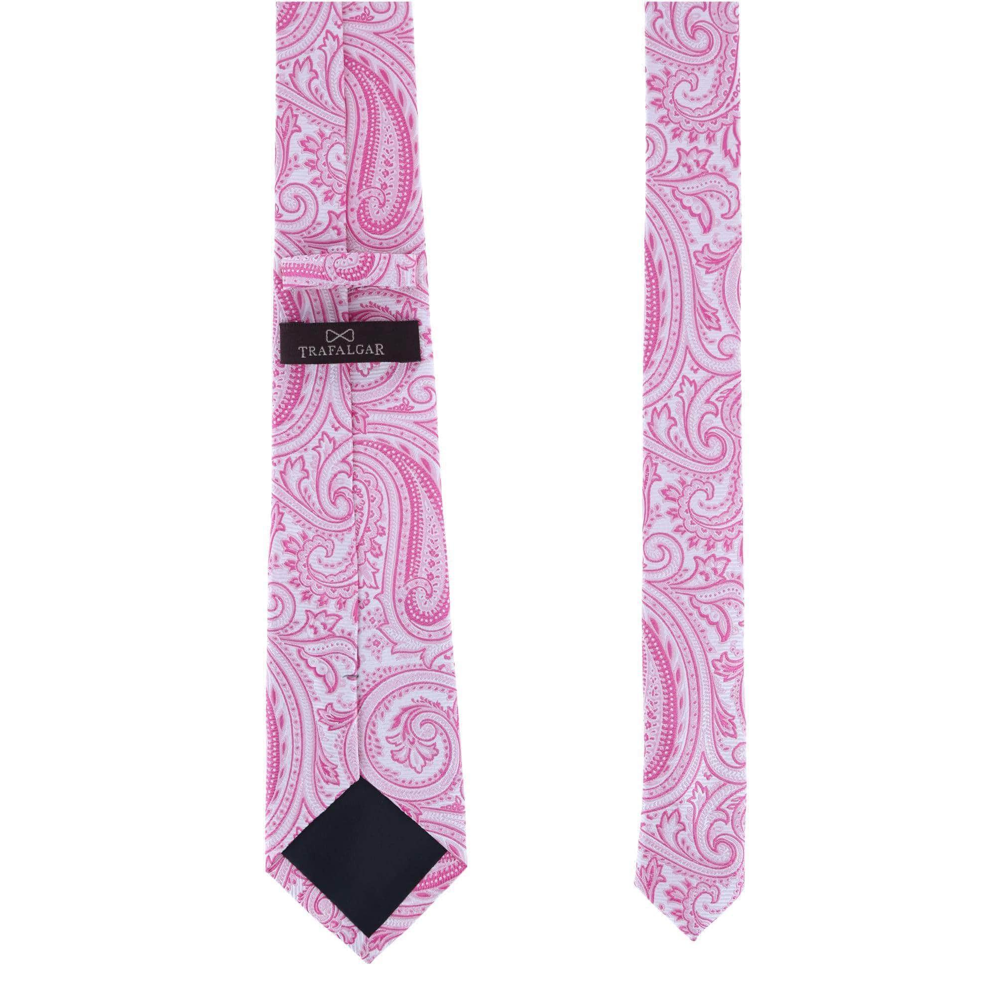 Sobee Paisley Silk Necktie - Pink