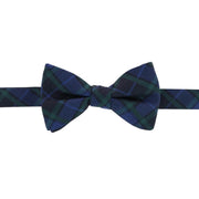 Ives Green and Navy Blackwatch Plaid Silk Bow Tie