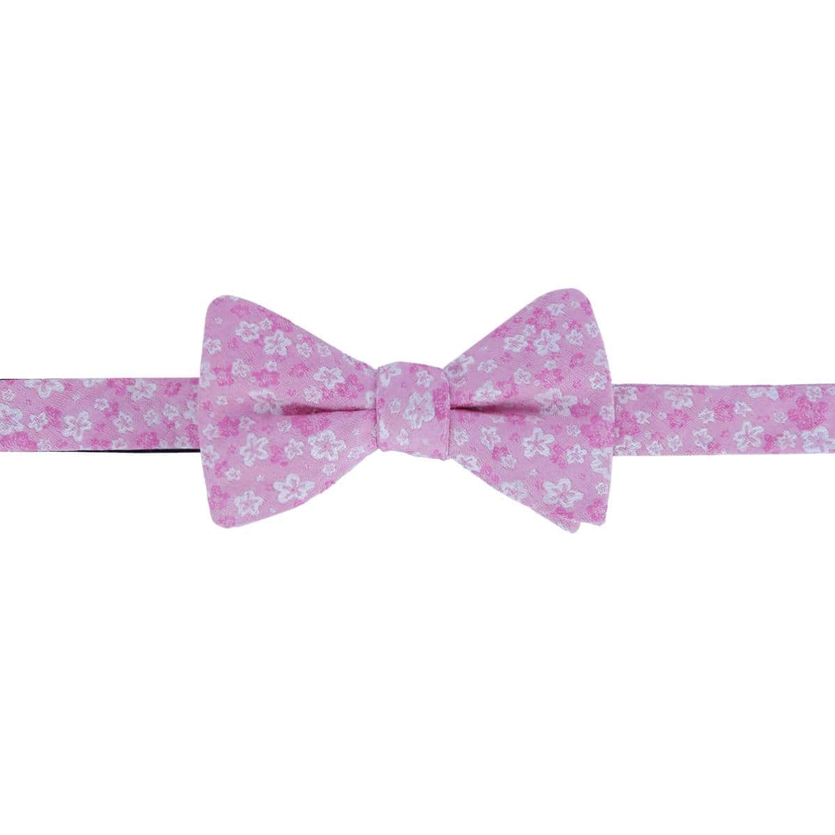 Hanami Cherry Blossom Burst Linen Blend Novelty Bowtie - Pink