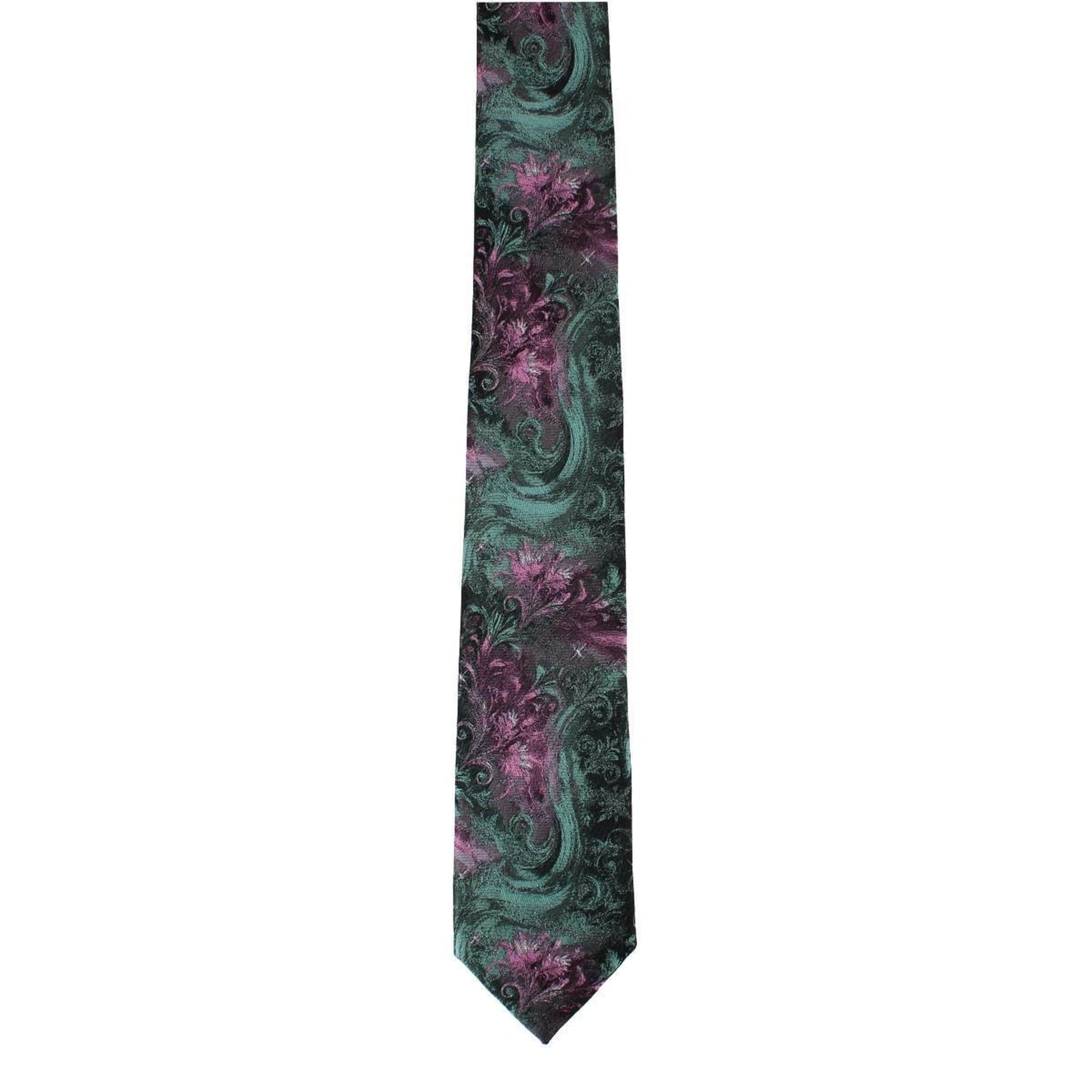Big and Tall Arcane Storm Silk Tie & Pocket Square Bundle - Multiple