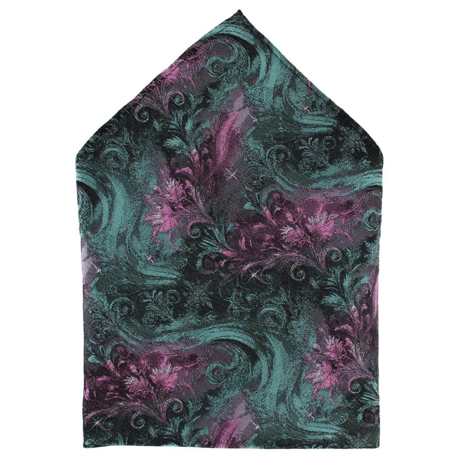 Big and Tall Arcane Storm Silk Tie & Pocket Square Bundle - Multiple