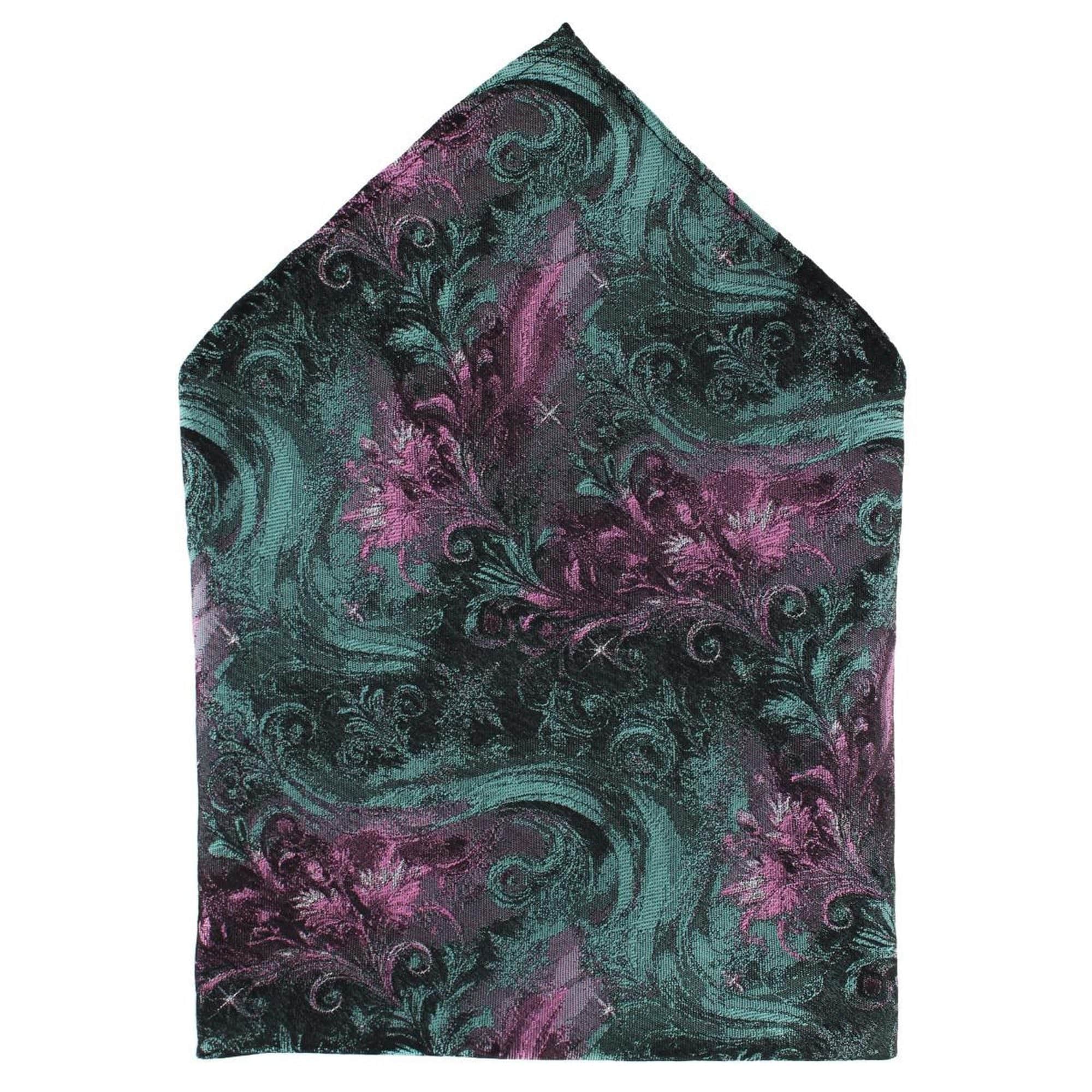 Big and Tall Arcane Storm Silk Tie & Pocket Square Bundle - Multiple