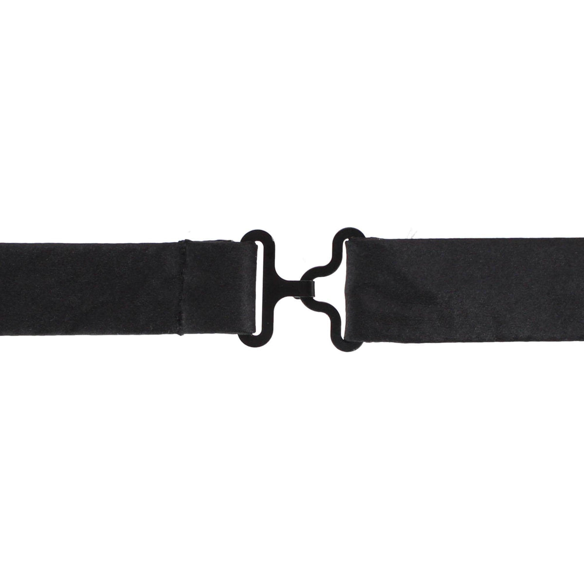 Big & Tall Sutton Solid Color Silk Bow Tie - Black