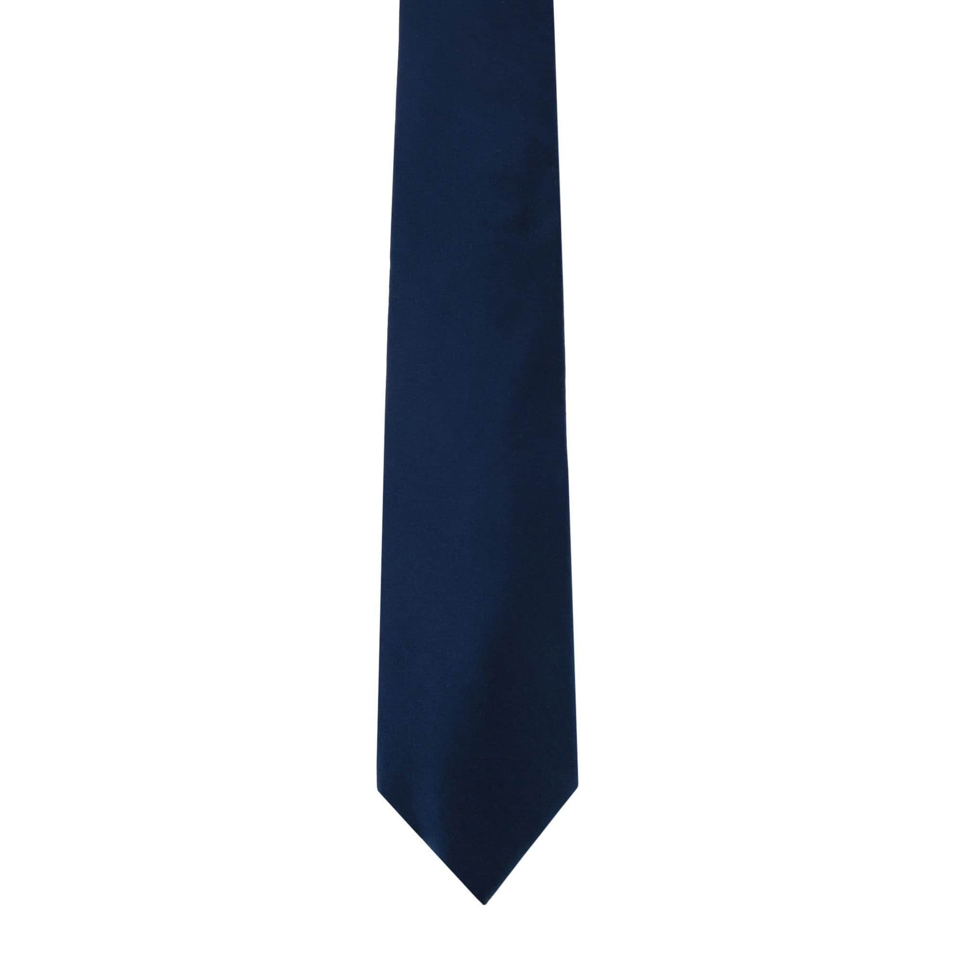 Sutton Big & Tall Solid Color Silk Necktie - Navy