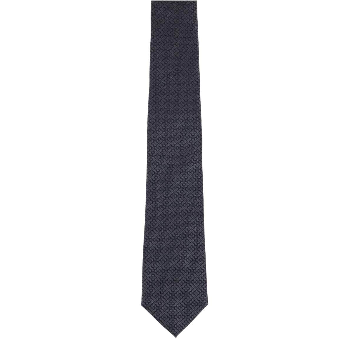 The Monte Bello Interlocked Silk Big and Tall Necktie - Graphite