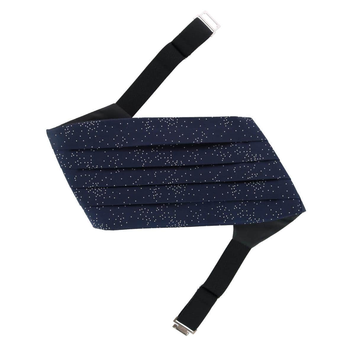 Mystere Metallic Star Light Cummerbund - Navy