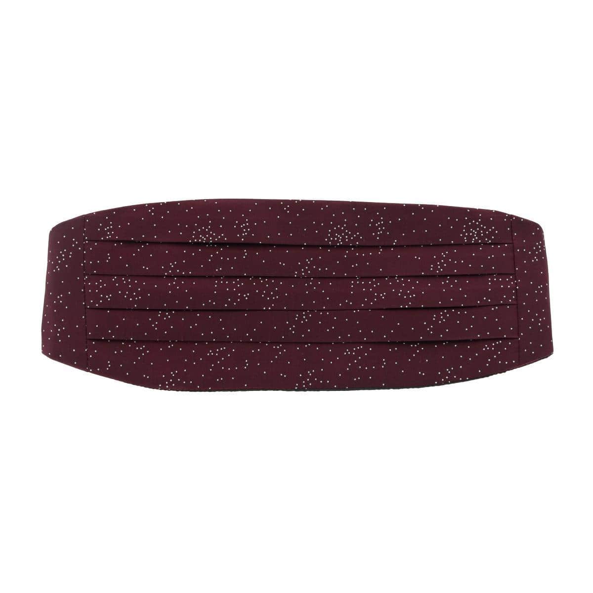 Mystere Metallic Star Light Cummerbund - Merlot
