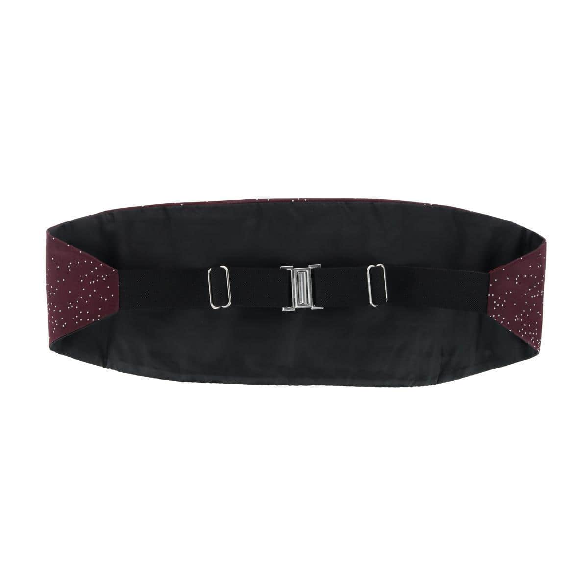 Mystere Metallic Star Light Cummerbund - Merlot