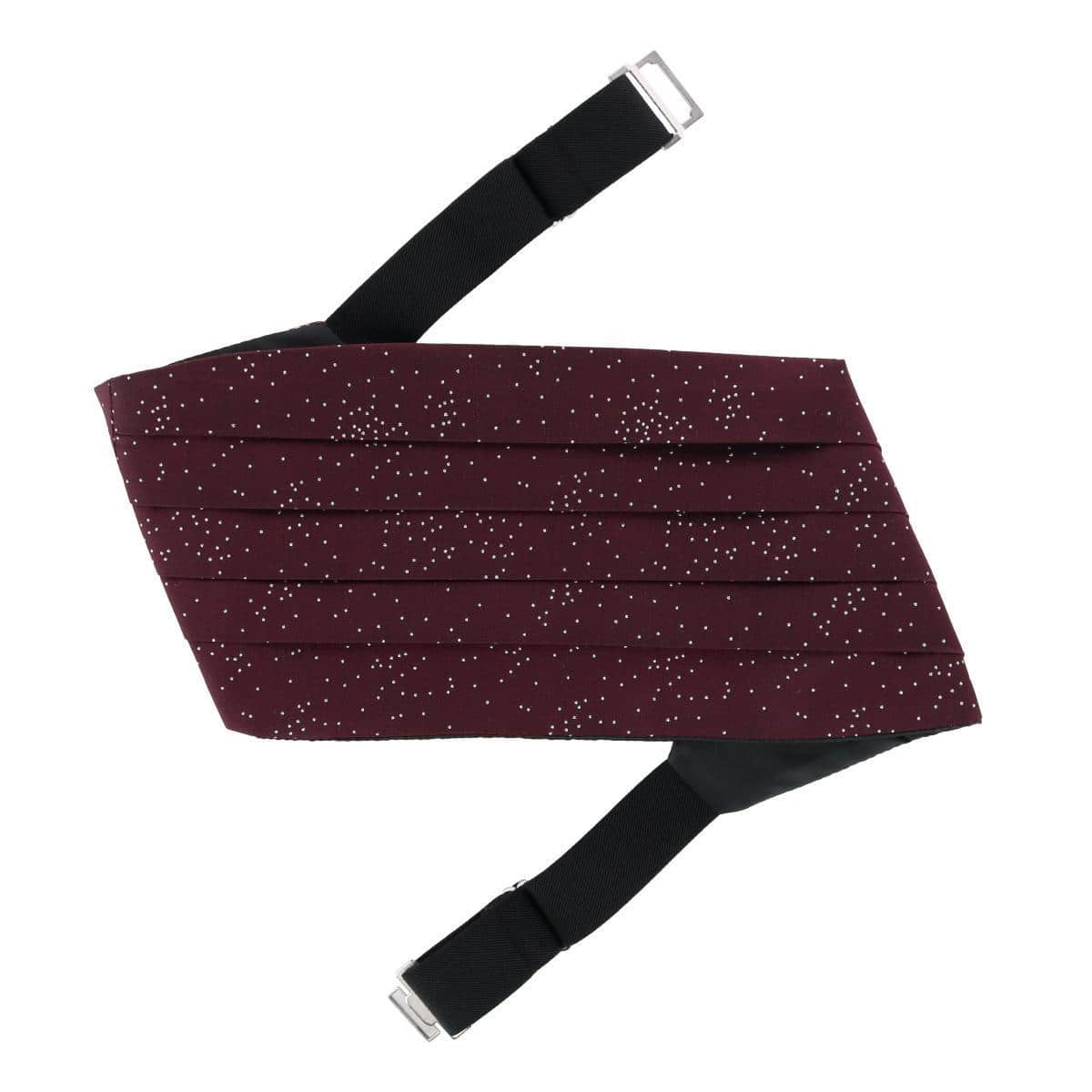 Mystere Metallic Star Light Cummerbund - Merlot